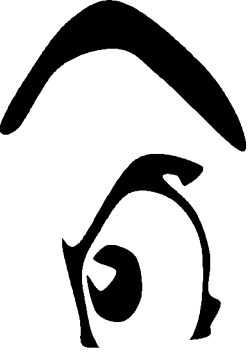 Black and White Logo with White Circle Clipart