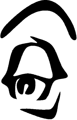 Helmeted Man's Face Silhouette Clipart for Creative Projects