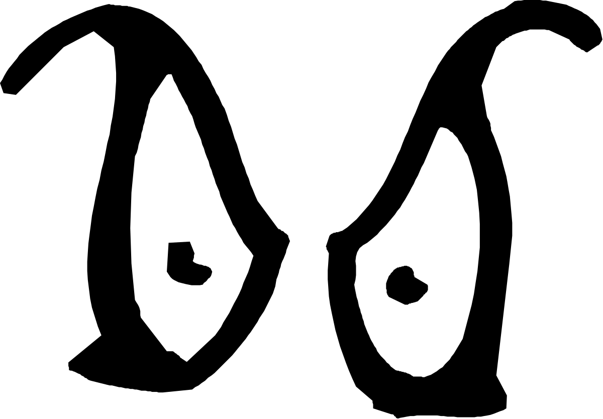 Black and White Eyes Clipart - Expressive and Intriguing Visuals
