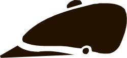 Brown Silhouette of a Man with a Hat - Elegant Clipart Design