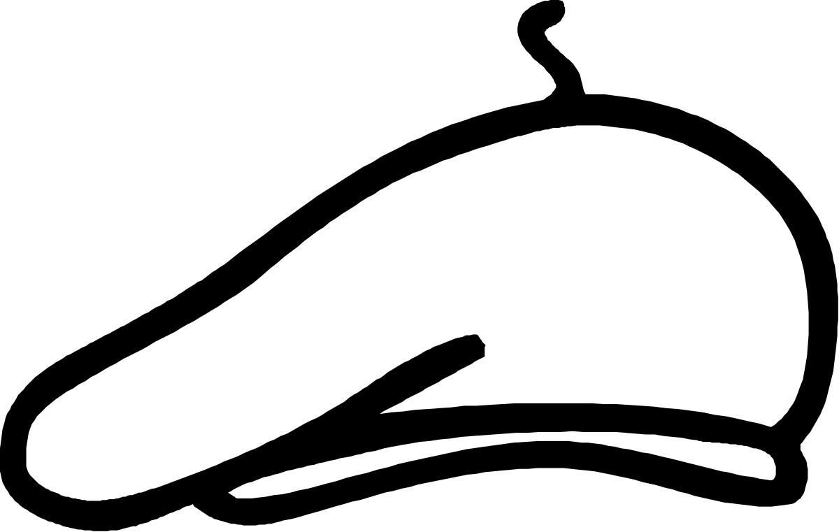 White Hat on Black Background Clipart: Perfect for Stylish Designs