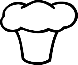 White Cupcake Icon Clipart - Delicious and Decorative Dessert Graphics