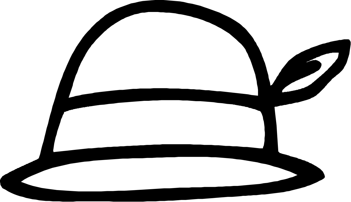 White Hat on Black Background - Perfect Clipart for Any Project