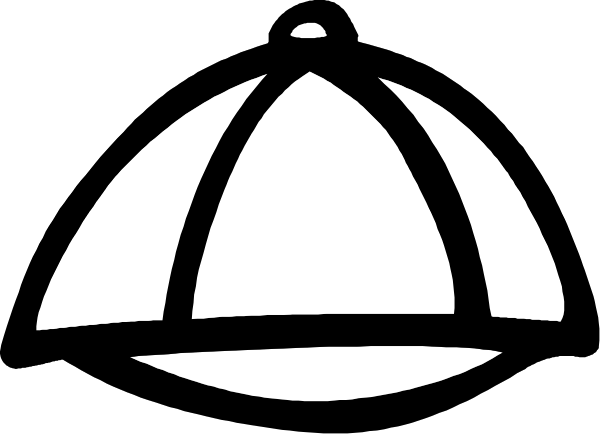 White Hat on Black Background Clipart for Stylish Designs