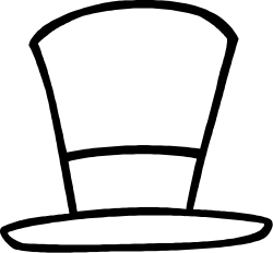 White Top Hat Clipart - Elegant Accessory for Your Designs