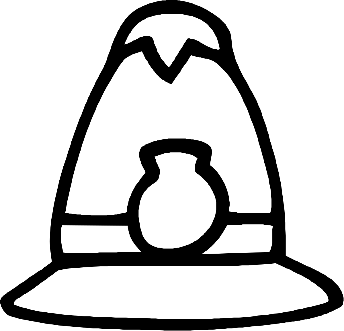 Witch Hat with Skull - Spooky Clipart for Halloween
