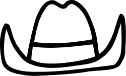 Hat Clipart: Elegant Black and White Design for Any Occasion