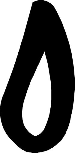 White Drop on Black Background Clipart for Elegant Designs