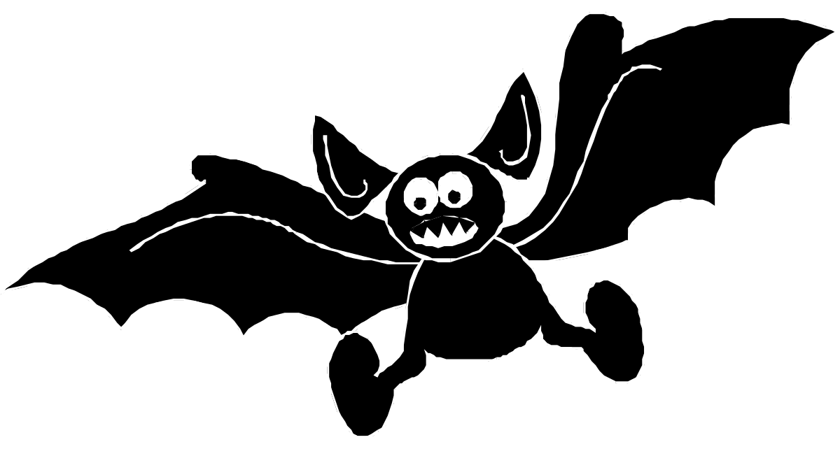 Bat Clipart on Black Background - Perfect for Halloween Themes