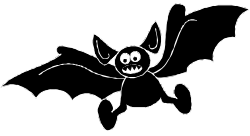 Bat Clipart on Black Background - Perfect for Halloween Themes