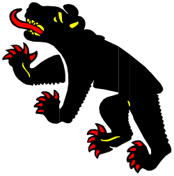 Red and Yellow Contrast: Eye-Catching Clipart on Black Background
