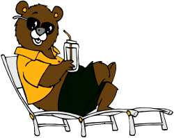 Bear Reading a Book in a Chair Clipart - Whimsical Nature Illustration