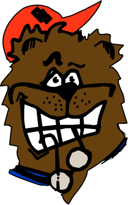 Cartoon Bear with Red Hat - Playful Clipart for Fun Projects