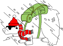 Cartoon Bear with Backpack - Fun and Playful Clipart