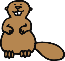 Brown Beaver Open Mouth Clipart: Nature's Charming Rodent