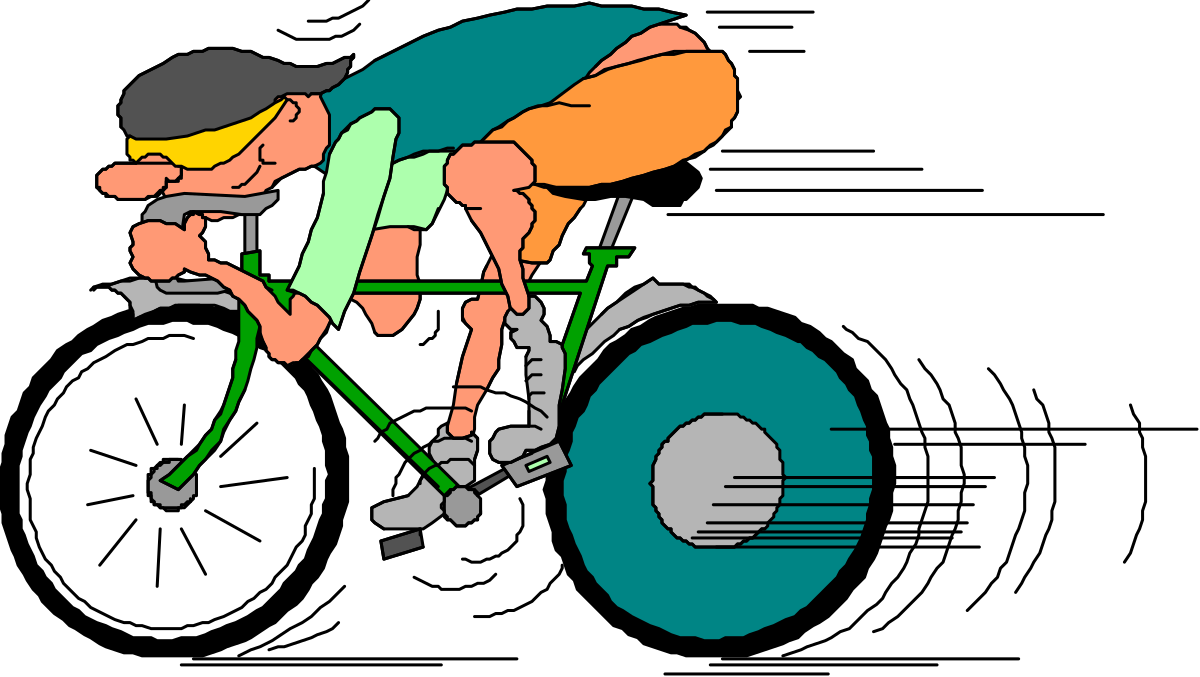 Green Helmet Bike Rider Clipart for Dynamic Adventures
