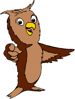 Owl Clipart with Yellow Beak and Brown Feathers - Perfect for Your Creative Projects