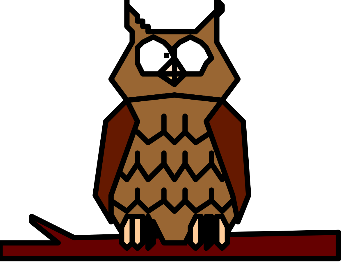 an owl sitting on a branch with its eyes open clip art png transparent Owl Sitting on a Branch - Captivating Clipart for Nature Lovers