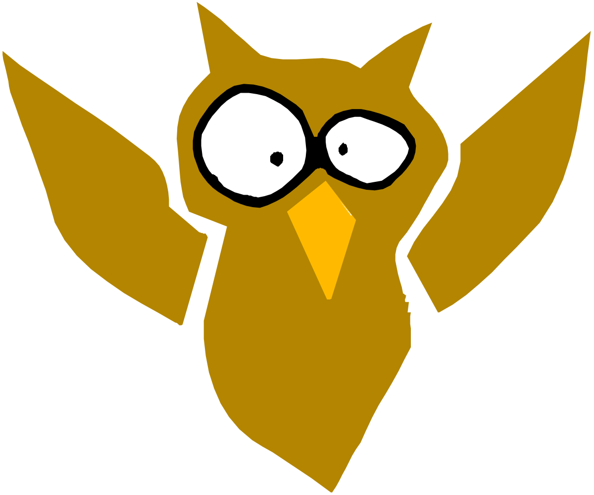 Owl with Big Eyes and Long Neck - Playful Clipart for Creative Projects