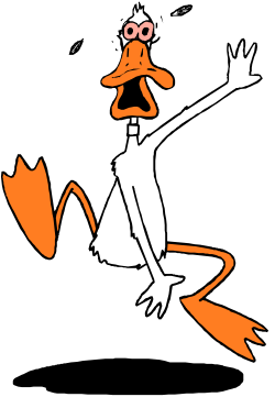 Cartoon Duck Clipart with Hat and Bow - Quirky and Fun Characters for Your Projects