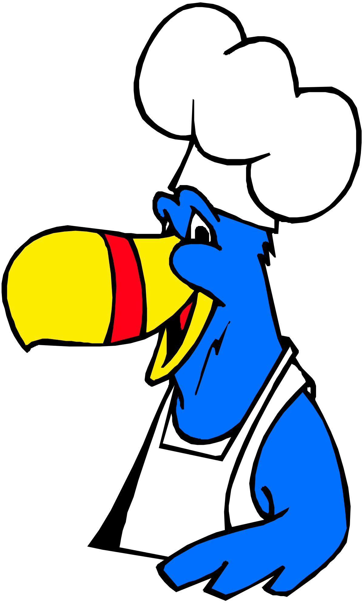 a blue chef with a megaphone clip art png transparent Blue Chef with Megaphone - Engaging Clipart for Culinary Promotions