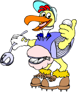 Cartoon Duck Golf Club Clipart for Fun Illustrations