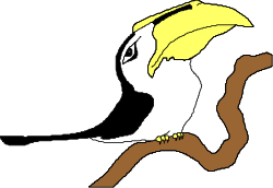 Bird on a Branch with Spread Wings Clipart - Perfect for Nature Themes