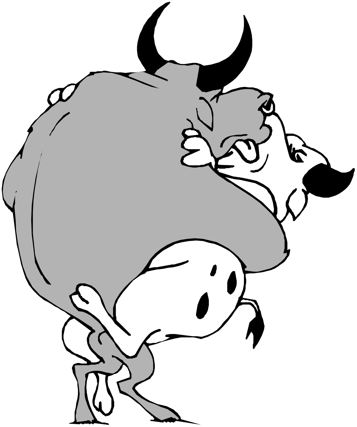 Cartoon Character Clipart on Black Background - Fun and Engaging Design