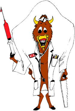 Cartoon Bull Holding a Sign Clipart - Perfect for Fun Projects