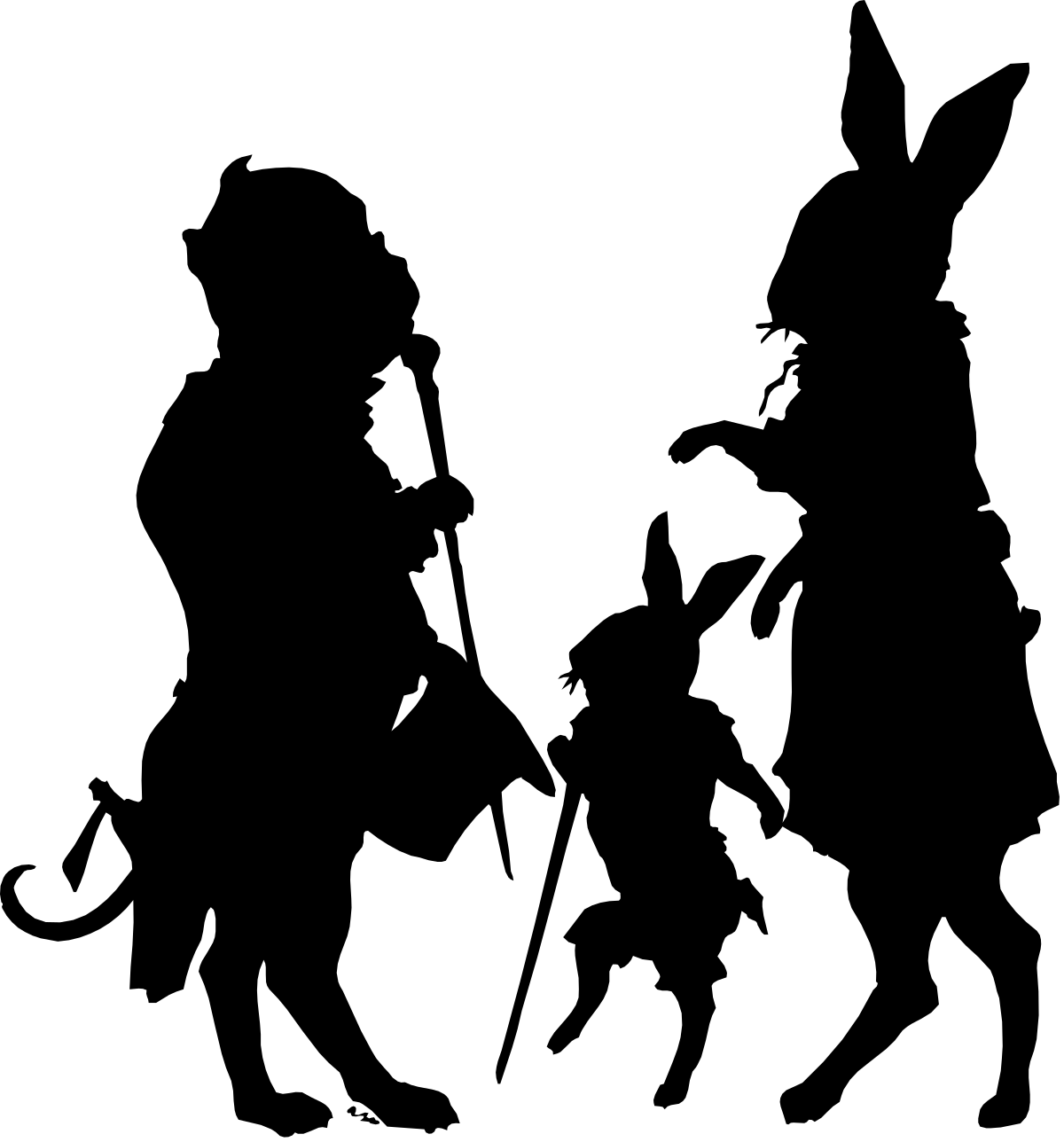 Black and White Clipart of a Person - Elegant Silhouette for Versatile Use