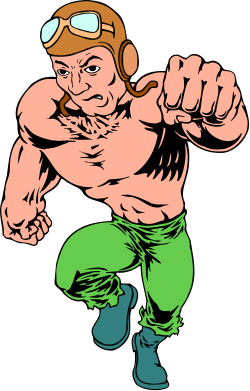 Muscular Cartoon Character Clipart for Dynamic Designs