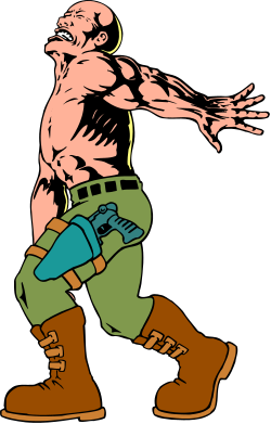 Cowboy Outfit Man Throwing Ball Clipart - Fun & Playful Illustration