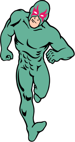 Green Lantern Running Clipart - Dynamic and Energetic Visuals
