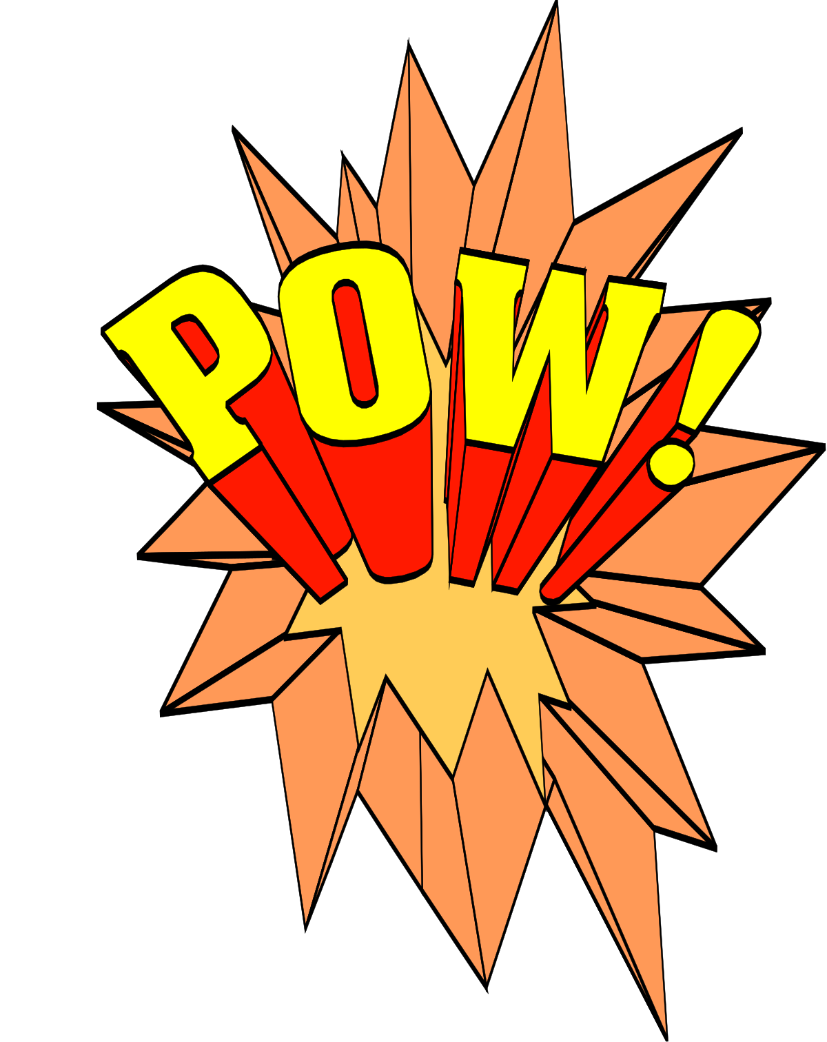Pow Comic Book Clipart - Action-Packed Graphics