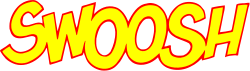 Red and Yellow Logo Clipart: Bold Lettering Design for Your Projects