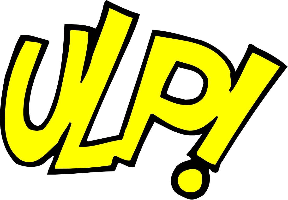 Up Word with Yellow Letters Clipart - Bright and Cheerful Designs