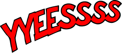 Wesss in Bold Red Letters on Striking Black Background Clipart