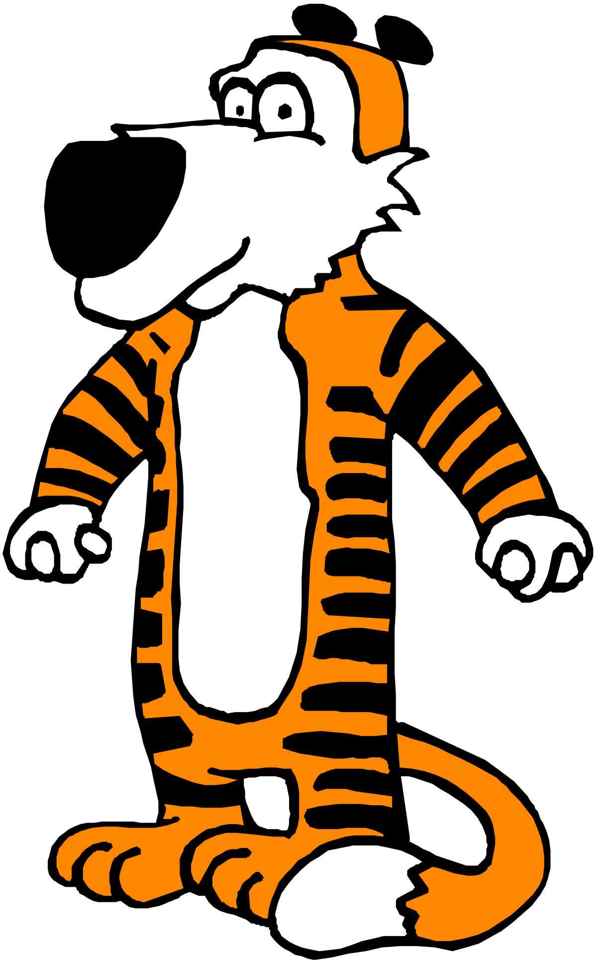 a cartoon tiger sitting on the ground clip art png transparent Cartoon Tiger Sitting on Ground - Playful Clipart for Your Projects