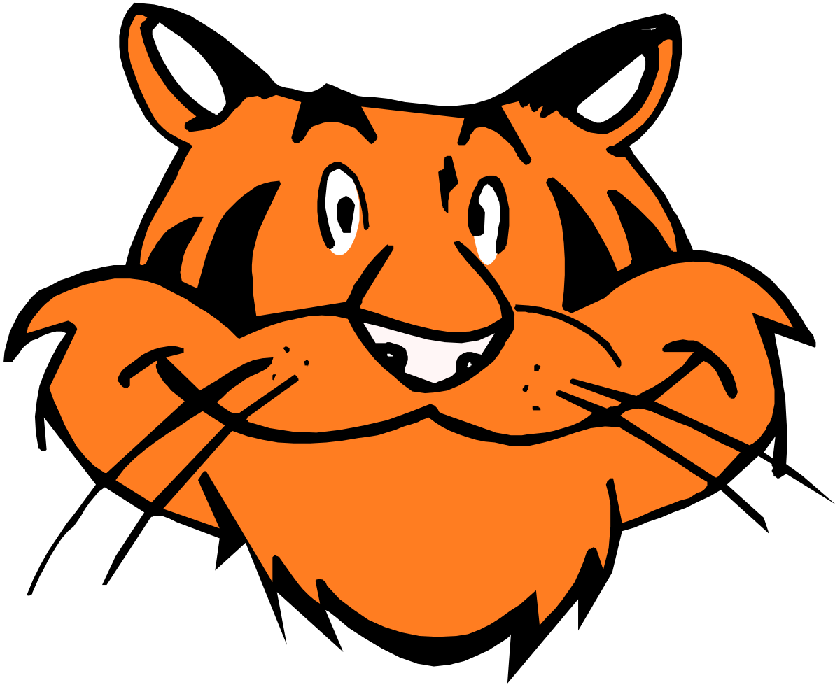 a cartoon tiger with a big grin on its face clip art png transparent Cartoon Tiger Clipart with Big Grin for Fun Projects