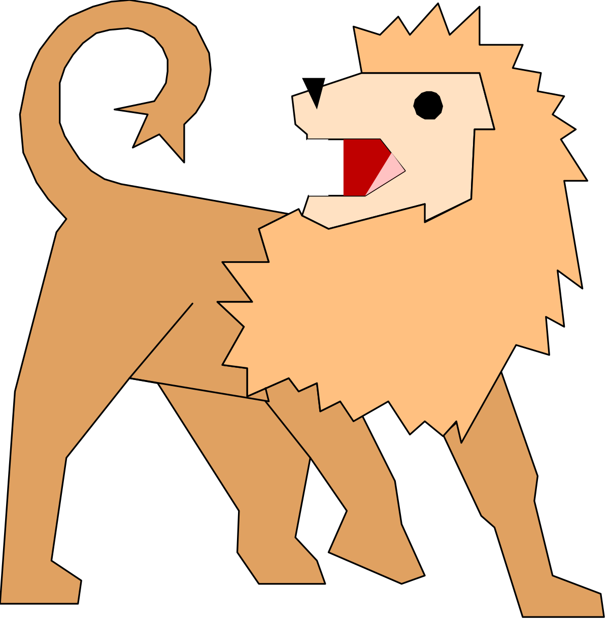 Cartoon Lion Open Mouth Clipart - Vibrant Jungle Character