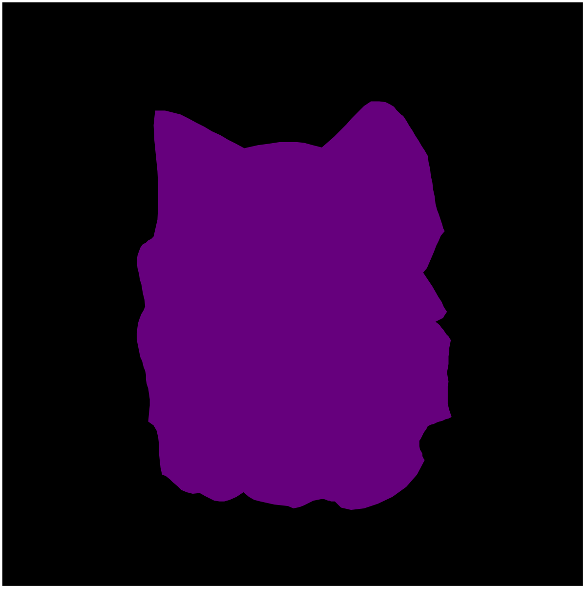 Purple Cat Clipart on Black Background - Perfect for Unique Designs
