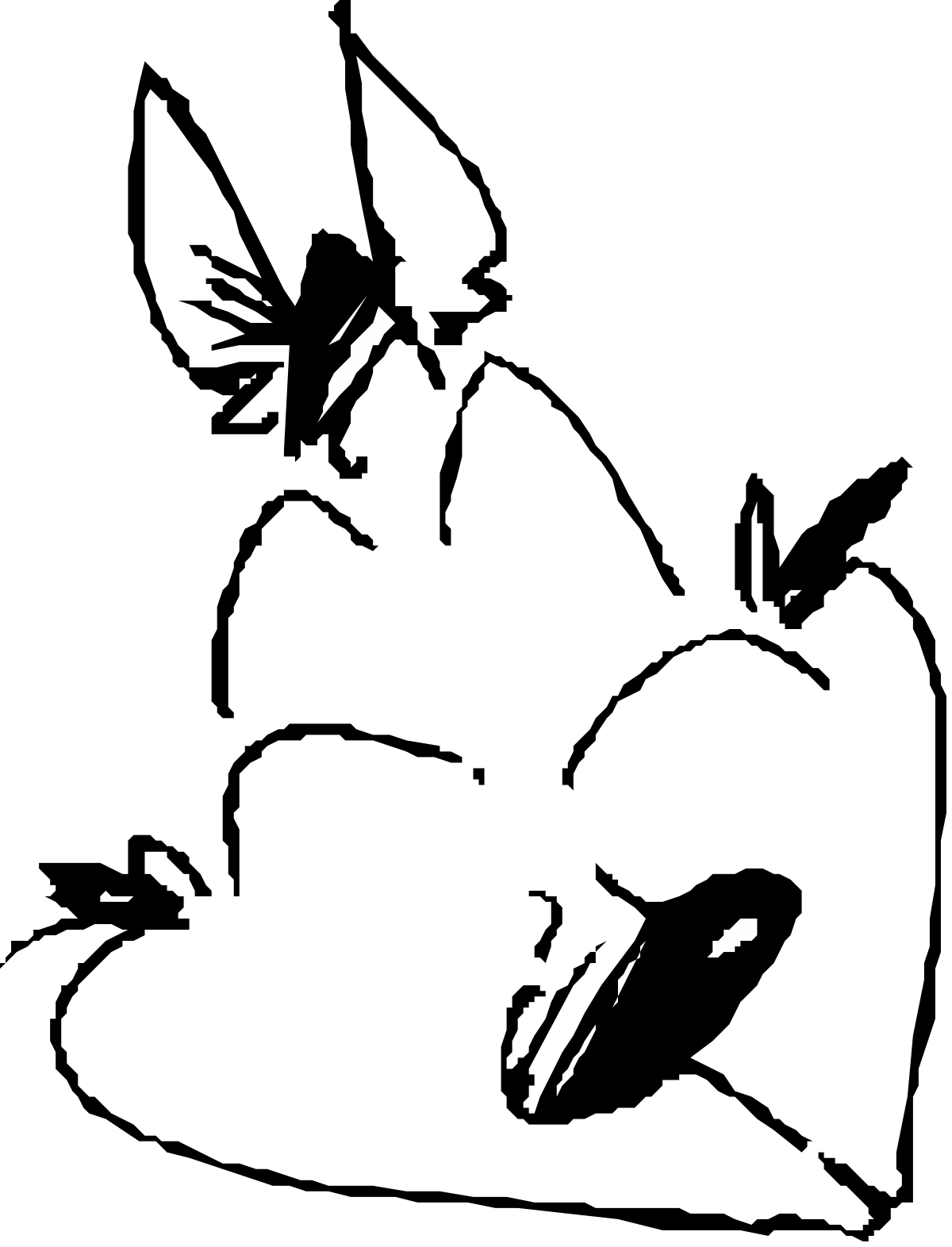 Bird Clipart - Elegant Black and White Illustration for Versatile Use