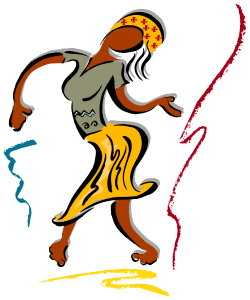 Man with Sword Clipart: Dynamic Armored Warrior Illustration