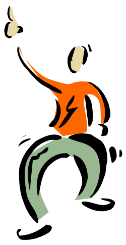 Dancing Person with Hand in the Air Clipart for Vibrant Celebrations
