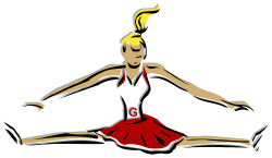 Yoga Clipart of a Woman in a Red Dress