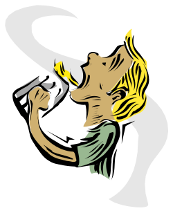 Tiger with Gun in Mouth Clipart: Unique and Bold Imagery