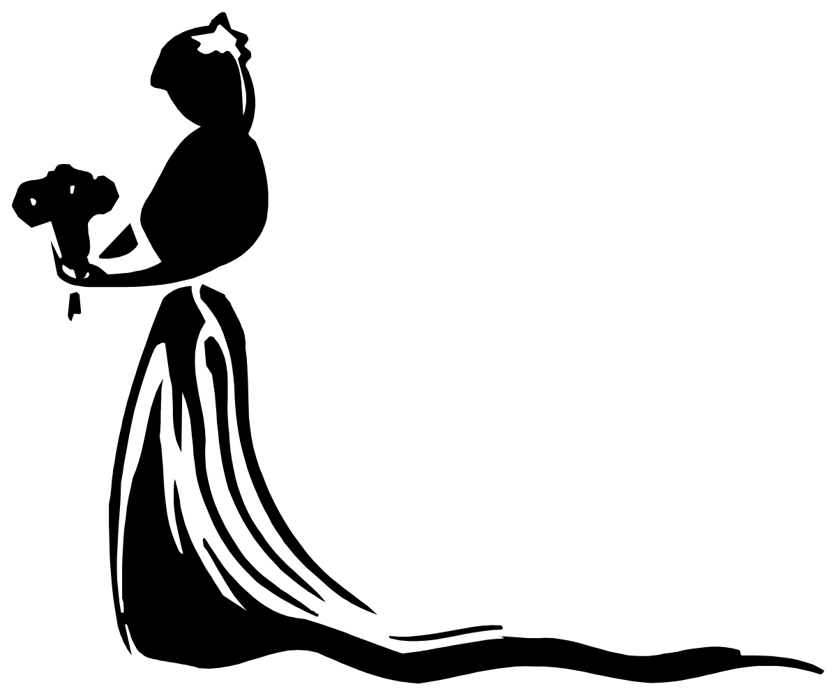 Black and White Man in Suit Clipart - Elegant Business Illustration