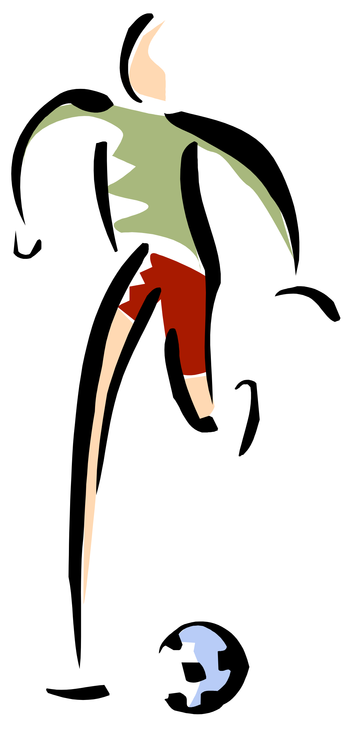 a man in a green shirt and red shorts clip art png transparent Man in Green Shirt and Red Shorts Clipart for Vibrant Projects