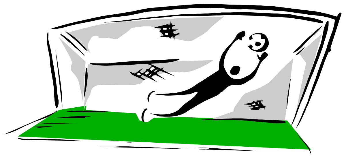 Green and White Flag on Black Background Clipart