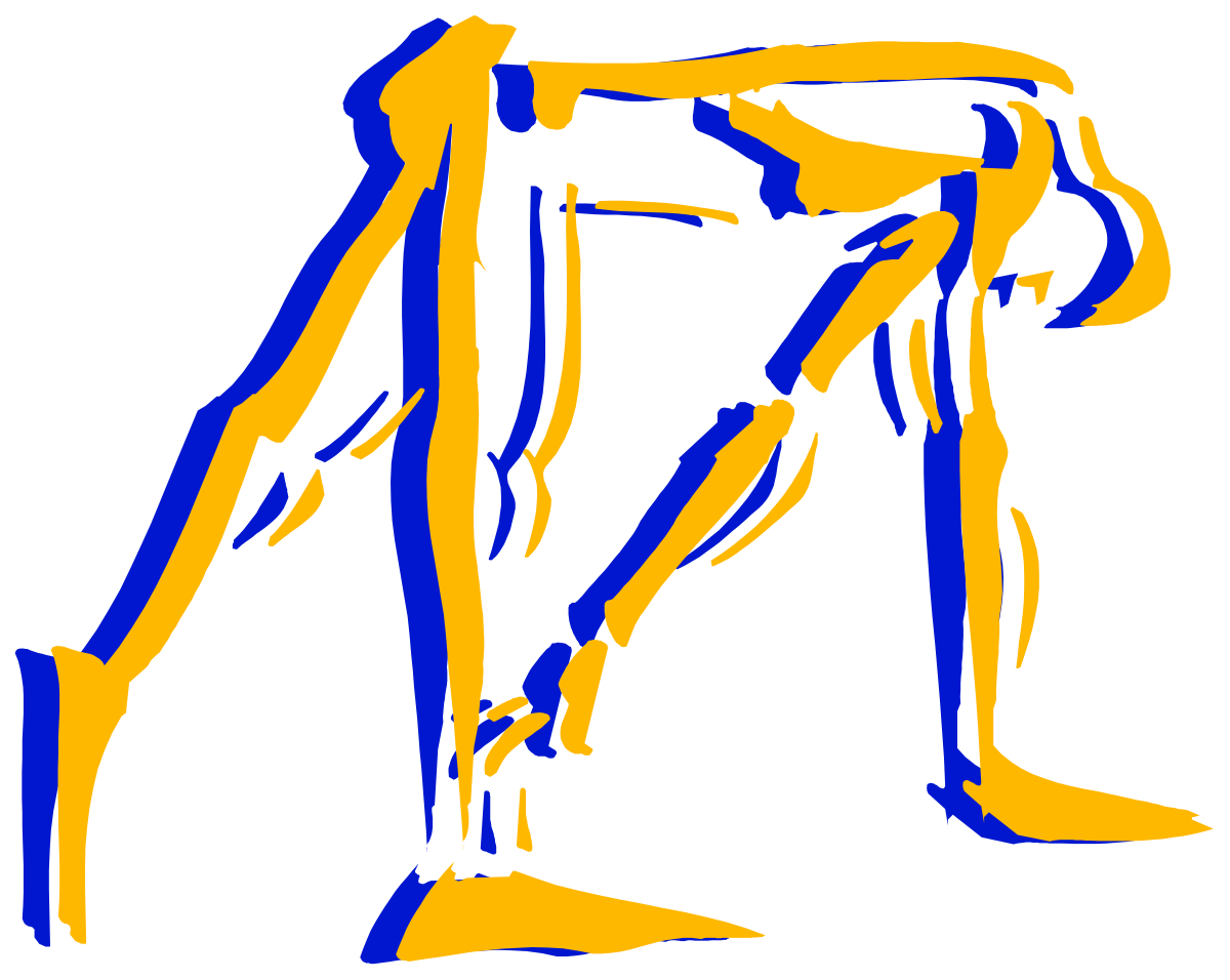 a blue and yellow figure clip art png transparent Blue and Yellow Figure Clipart - Vibrant and Playful Design Elements